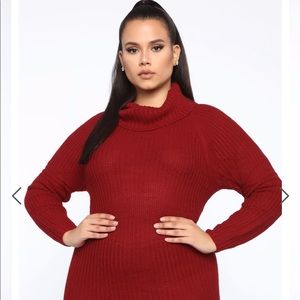 Turtleneck sweater dress